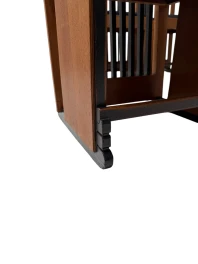 Four Art Deco Modernist High Back Dining Chairs by Architect Caspers, 1920s